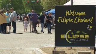 People from all over flock to Russellville, Arkansas to watch the eclipse