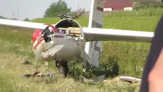 Radawiec Duży. Szybowiec spadł na ziemię, pilot trafił do szpitala