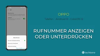 Rufnummer anzeigen/unterdrücken - Oppo [Android 12 - ColorOS 12]