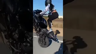 Cute and Hot sexy Girl Dangerous Bike Stunt #bikestunt #dangerous #stunt #girlbike