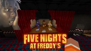 I build five nights at freddys inside of minecraft bedrock one last time