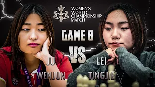 GRABE NAKITA ANG ENGINE MOVES? GAME 8 GM Ju vs GM Lei World Women Chess Championship 2023