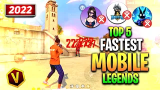 Top 5 Fastest Mobile Players Playing Like Hacker 😱 || Free Fire