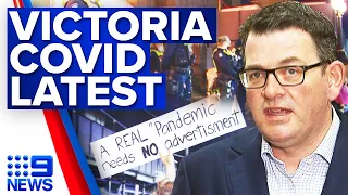 Victoria records six COVID-19 cases, hundreds protest lockdown | Coronavirus | 9 News Australia