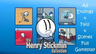 The Henry Stickmin Collection - All Scenes All Endings All fails Full Gameplay | Funnest Game Ever