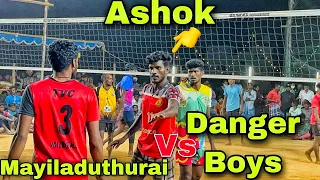 Final match 🤯 Danger Boys vs Mayiladuthurai best of three set-2 | Fire Volleyball |