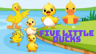 FIVE LITTLE DUCKS | KIDS POEM | KIDS CARTOON | LITTLE LITTLE KIDS