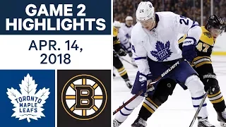 NHL Highlights | Maple Leafs vs. Bruins, Game 2 - Apr. 14, 2018