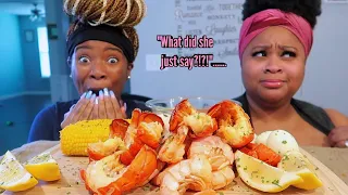 SAYING THE "F" WORD IN FRONT OF MY MOM TO SEE HOW SHE REACTS PRANK|LOBSTER TAIL SEAFOOD BOIL MUKBANG