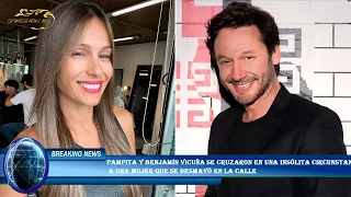 Pampita y Benjamín Vicuña se cruzaron en una insólita circunstancia y  a una mujer que se desmayó en