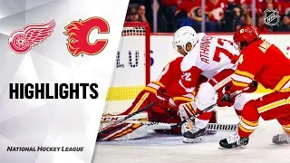 NHL Highlights | Red Wings @ Flames 10/17/19