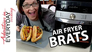 Air Fryer Brats are just as good (if not better) than on a grill.