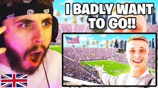 Brit Reacts to English Fan Experiences American College Football Game!