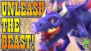 UNLEASH THE BEAST! UNLOCKING DRAGONS! - TH7 Push That Rush Ep.7 - Clash of Clans