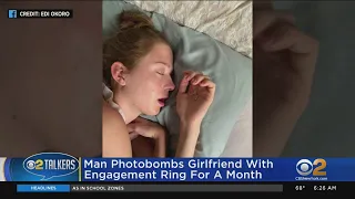 Man Photobombs Girlfriend With Engagement Ring