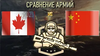 Канада vs Китай 🇨🇦 Армия 2023 Сравнение военной мощи