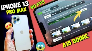 "iPhone 13 Pro Max" BGMI/PUBG-(90fps??)-Graphics,Gyro,Heating  Explained!😍(Ab Sab Phones Fail..!😱)