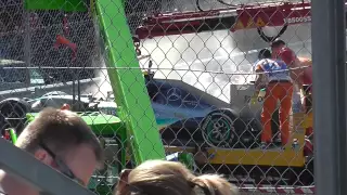 Rosberg Mercedes Engine  Burning at F1 italian Gp Monza 2015