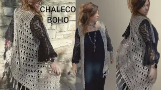 Como hacer un Chaleco Boho a crochet ideal para entretiempo.