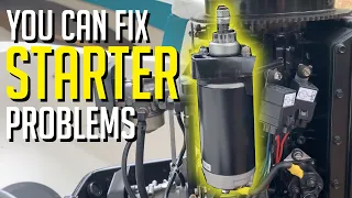 Outboard Starter Problems/Starter Not Engaging | How to REPLACE STARTER ON OUTBOARD BOAT MOTOR