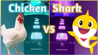 Chicken Song vs Baby Shark Song - Tiles Hop EDM Rush