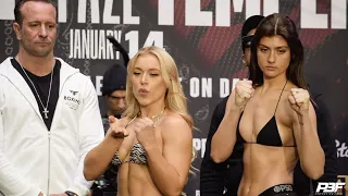 ELLE BROOKE VS FAITH ORDWAY (FULL) WEIGH IN AND FACE OFF