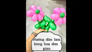 Hướng dẫn tạo hình bông hoa mẫu 1 bằng bong bóng nghệ thuật ( MC Thu Hòa - shop thuhoa.vn )