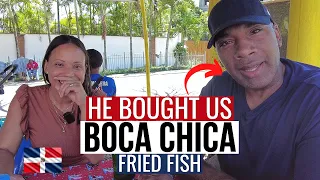 I can't believe a subscriber came to Dominican Republic to buy us FISH in Boca Chica!