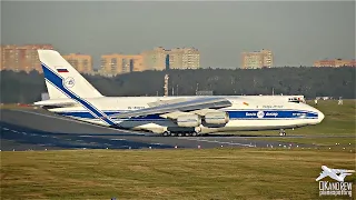 An-124 Giant. Quick landing and short takeoff from Sheremetyevo.