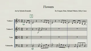 Miley Cyrus - Flowers for String Quartet Sheets Music