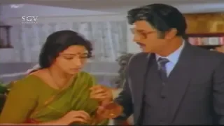 Husband hiding medical condition from Lakshmi |  Dharma Pathni Movie | Kannada Best Scene of Rajesh