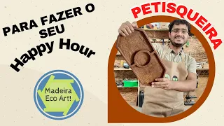 Petisqueira de Madeira | Como fazer uma bandeja tipo gamela de madeira usando tupia manual