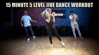 15 Minute 5 Level Jive Dance Workout | 5 Songs - 5 Difficulty Levels | Follow Along Dance Routine