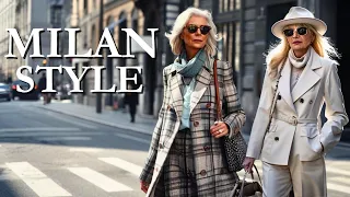 Fashion after 50, 60, 70 years. How do they dress in an elegant age in Milan - Italian Old Money