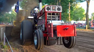 Tractor Pulling 2023: Light Super Stock Combo class. Winamac IN. Indiana Pulling League.