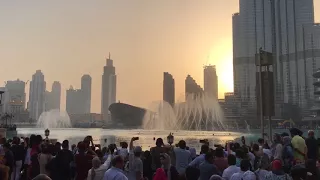 Dubai Fountain 2017 Andrea Bocelli Con te Partiro HD Burj Khalifa