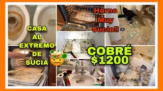 #limpiezadecasasenusa 🔥CASA AL EXTREMO DE SUCIA😱SE LE HIZO MUY ALTO EL COSTO POR EL SERVICIO ✅