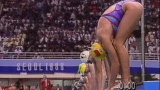 Unorthodox Freestyle Swimming Icon Janet Evans - Seoul 1988 Olympics