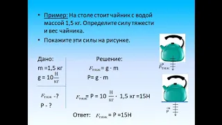 Физика 7 класс Единицы силы. Связь между силой тяжести и массой тела