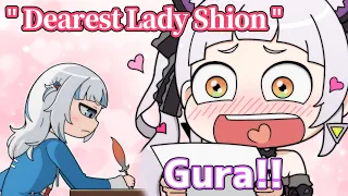 Gura's Passionate Love Letter to Shion and Shion's Reaction After Seeing【Hololive Animation｜Eng sub】