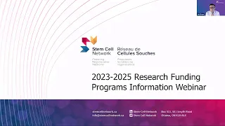 Stem Cell Network 2023-2025 Funding Programs Information Webinar