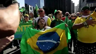 Apoiadores do presidente Jair Bolsonaro, fazem manifestação na Avenida Paulista