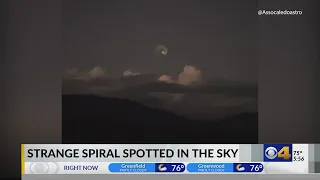 Strange spiral spotted in sky above South Pacific Islands