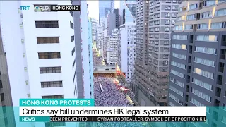 Thousands protest in Hong Kong