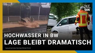 Hochwasser: Katastrophen-Voralarm, Vermisste und Erdrutsche in BW