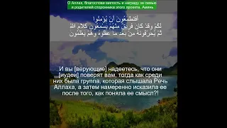 Коран Сура Аль Бакара | 2:75  | Чтение Корана с русским переводом| Quran Translation in Russian