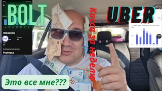 Доход за неделю в такси Испании. Uber/Bolt/Tips. Рождество  2022