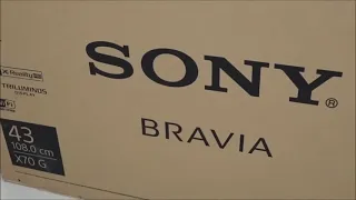 sony bravia x7002g 43 inch 4k TV Unboxing, setup, installation , drilling, wall mount, video quality