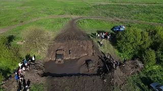 Вид с дрона. Чемпионат Краснодарского Края по джип-спринту 1 Этап. Станица Дядьковская.