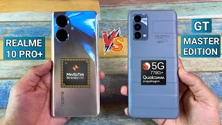 Realme 10 Pro Plus vs GT Master Edition Speed Test Comparison, Dimensity 1080 5g vs Snapdragon 778g